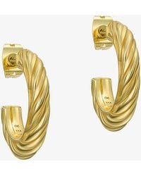 Ted Baker - Melanie Tone Plated Twist Hoops Earrings Tbj4186-02-03 - Lyst