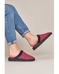 Moshulu - 'Baba' Animal Print Mule Slippers - Lyst