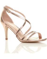 AJVANI - High Heel Crossed Straps Buckle Sandals - Lyst