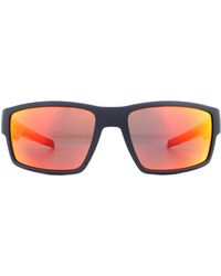 Tommy Hilfiger - Rectangle Matte Blue Red Mirror Sunglasses - Lyst
