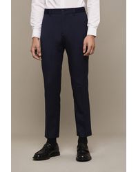 Burton - Slim Fit Navy Elasticated Waist Smart Trousers - Lyst