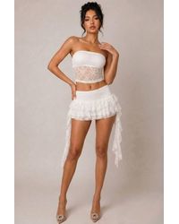 Stylewise - Lace Tube Top & Ruffle Mini Skirt - Lyst