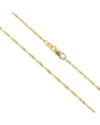 Raina Jewels - 22Ct Fancy Twisted Ripple Chain Necklace 16 Inches 1.3Mm Width - Lyst