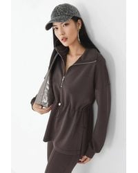 Busem - Zipper Collar Sweatshirt With Adjustable Waist - Lyst