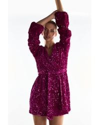Shnoo - Tie-Waist Wrap Mini-Dress - Lyst