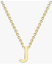 T.H.Baker - 9Ct Mini Initial J Necklace 1.19.0159 - Lyst