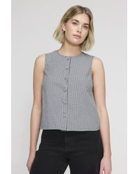 Finery London - Maggie Cotton Gingham Sleeveless Top - Lyst