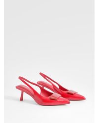 Boohoo - Low Slingback Point Heeled Courts - Lyst