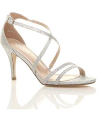 AJVANI - High Heel Crossed Straps Buckle Sandals - Lyst