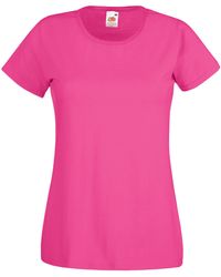 Fruit Of The Loom - Lady-Fit Valueweight Short Sleeve T-Shirt - Lyst