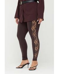Yours - Lace Stripe Leggings - Lyst