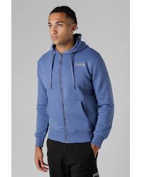 Firetrap - Regular Fit Cotton Rich Zip Through Hoody With Drawstring - Lyst