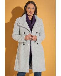 Klass - Patterned Double Breasted Coat - Lyst
