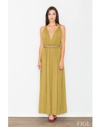 Love Lace - Elegant Long Airy Knit Dress With Lacing - Lyst