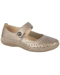 Boulevard - Wide Fitting Touch Fastening Perforated Bar Shoes - Lyst