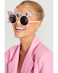 Boohoo - Bride Diamante Sunglasses - Lyst