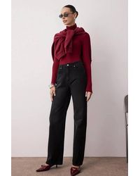 WOVCOR - High Waist Wide Leg Jeans Denim - Lyst