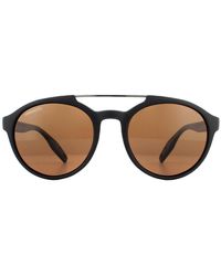 Serengeti - Round Matte Black And Shiny Gunmetal Mineral Polarized Drivers Sunglasses - Lyst