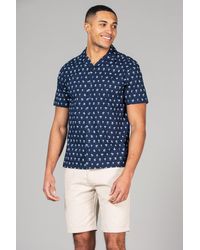 Kensington Eastside - Cotton Short Sleeve Button-up Printed Shirt - Lyst