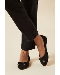 Dorothy Perkins - Wide Fit Peaches Bow Detail Ballet Pumps - Lyst