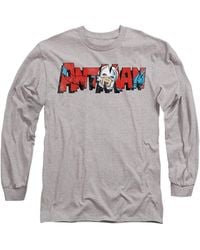 Marvel - Antman Retro Frame Logo Long Sleeve T-Shirt, Athletic Heather - Lyst