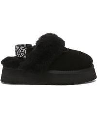 EverAu Australia - Real Sheepskin Wagtail Removable Strap Platform Slippers With Eva Sole - Lyst