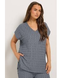 Yours - Bubble Textured T-Shirt - Lyst