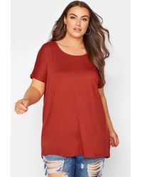 Yours - Short Sleeve Scoop Neck T-shirt - Lyst