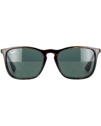 Ray-Ban - Round Tortoise & Gunmetal Green Sunglasses - Lyst