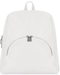 Sostter - White Small Pebbled Leather Backpack - Baerd - Lyst
