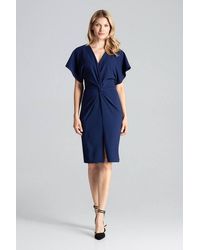 Love Lace - Elegant Midi Dress With Kimono Sleeves - Lyst