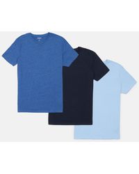 Burton - 3 Pack Navy Blue And Chambray T-shirt - Lyst