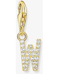 Thomas Sabo - Plated Cubic Zirconia Letter W Charm 1986-414-14 - Lyst