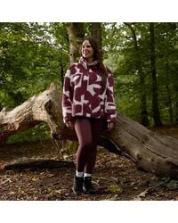 OHS - Geo Print Half Zip Sweatshirt Teddy Fleece Pullover Jumper Jacket - Lyst