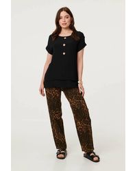 Izabel London - Layered Hem Short Sleeve Tunic Top - Lyst