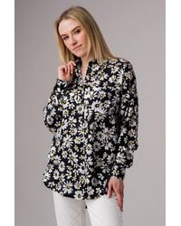 Influence - Oversized Floral Print Long Sleeve Shirt - Lyst