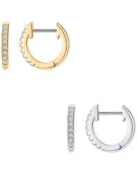 Lovii - Classic Zircon-Embellished Mini Hoop Earrings - Lyst
