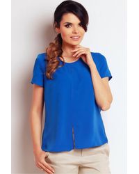 Love Lace - Summer Short Sleeve Blouse With Slit & Side Slit - Lyst