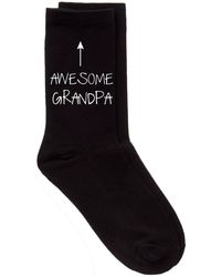 60 SECOND MAKEOVER - Awesome Grandpa Black Calf Socks - Lyst
