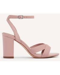 Linzi - City Dusky Faux Leather Heeled Sandals - Lyst