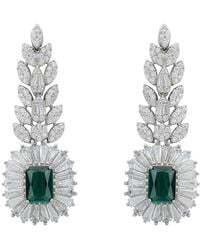 LÁTELITA London - Countess Gemstone Drop Earrings Emerald - Lyst