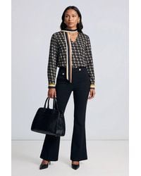 PRINCIPLES - Fluid Geo Printed Scarf Detail Blouse - Lyst