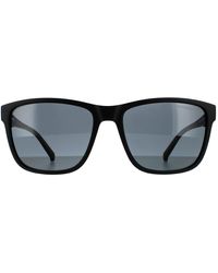 Arnette - Rectangle Matte Black Dark Grey Polarized Sunglasses - Lyst