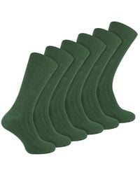 Sock Snob - 6 Pairs Plain Coloured Cotton Rich Ribbed Dress Socks - Lyst