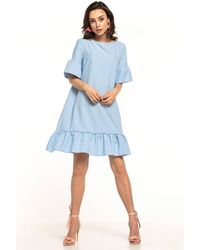 Love Lace - Summer Short Sleeve Mini Dress With Bow - Lyst
