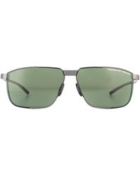 Porsche Design - Rimless Dark Gunmetal Green Sunglasses - Lyst