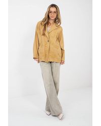 Love Lace - Casual Cotton Denim Blazer With Floral Embroidery - Lyst