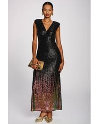 Jolie Moi - Multi-Tone Patterned Sequin Maxi Dress - Lyst