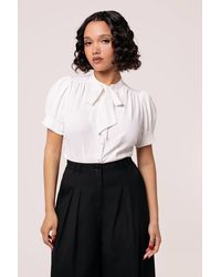 Hell Bunny - Turner 40S Style Semi Fitted Chiffon Blouse - Lyst