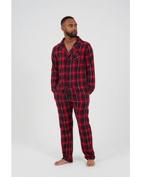 Brave Soul - Checked Long Sleeve Pyjama Set - Lyst